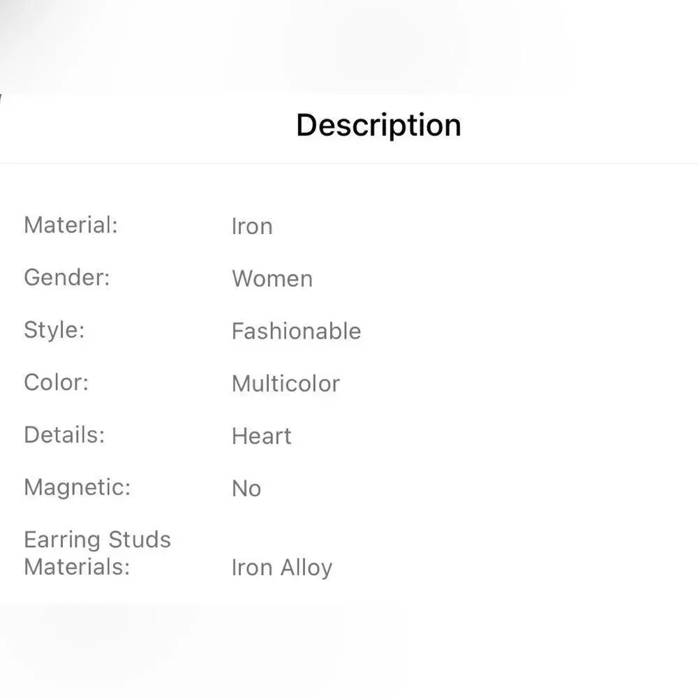 Color Block Heart Drop Earrings‎ - Picture 8 of 10